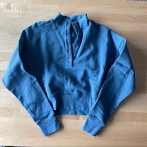 Reformation Marla Button Sweatshirt
